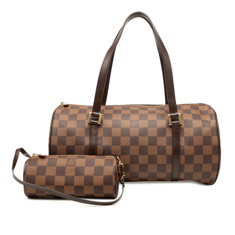 LOUIS VUITTON Brown Damier Leather Papillon 30 Pouch - Picture 7 of 7